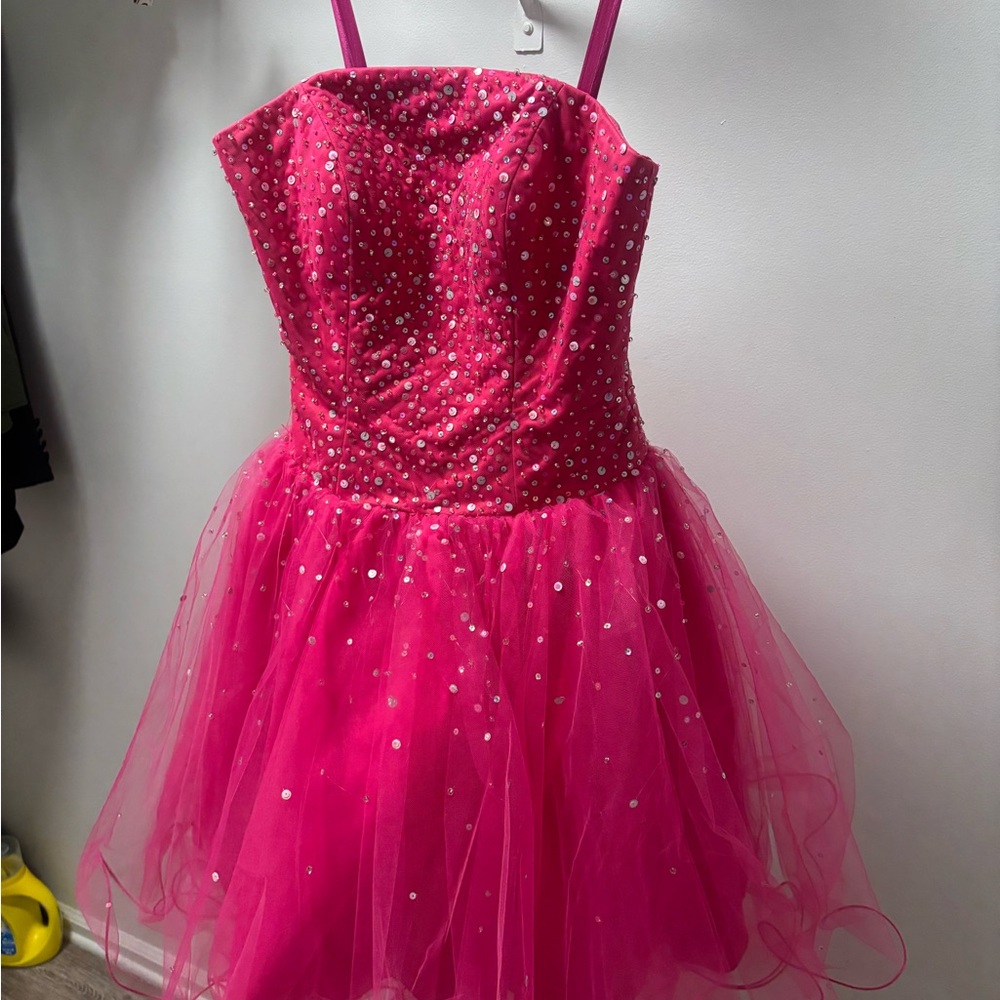Sparkling Pink Party Dress - Picture 9 of 9
